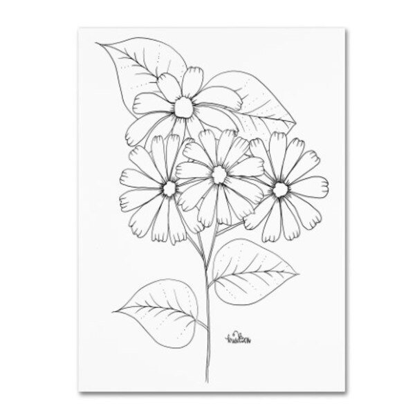 KCDoodleArt 'Flower Girls 13' Canvas Art, 24x32, Trademark Fine Art, Mfr#: ALI3615-C2432GG